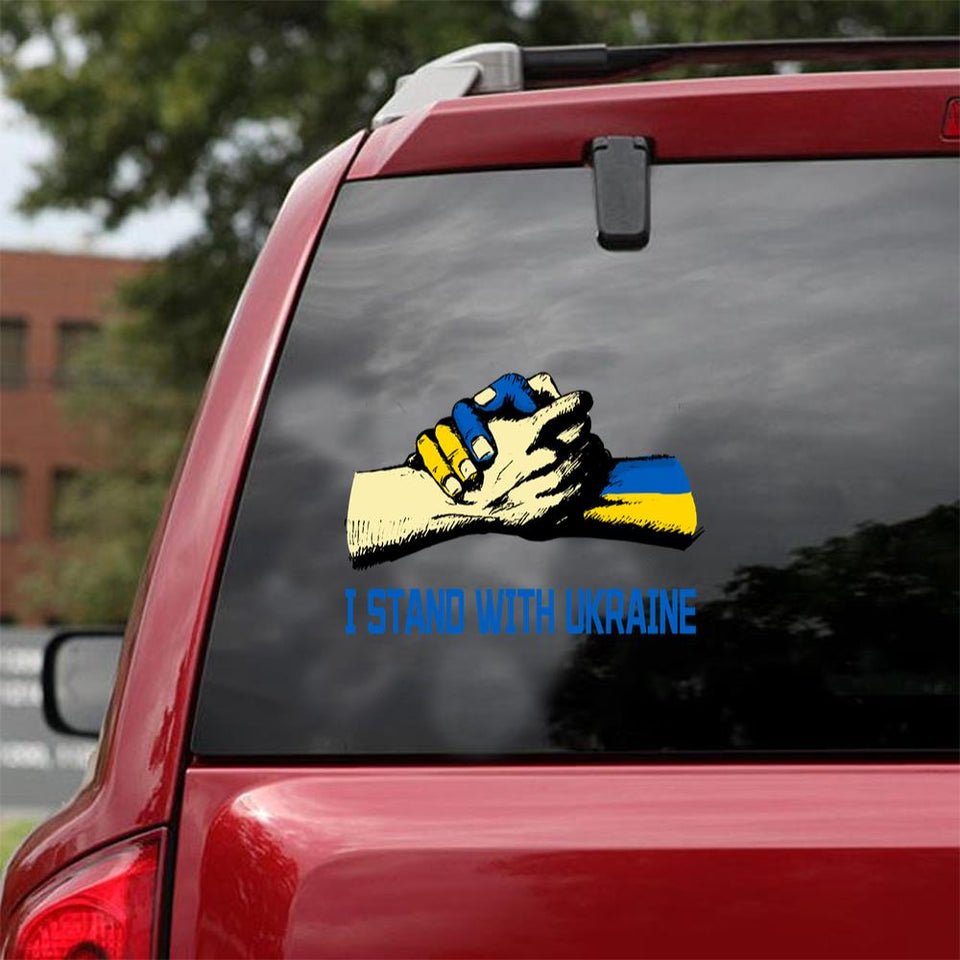 I Stand With Ukraine For Ukraine  Lover Car Vinyl Decal Sticker