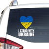 I Stand With Ukraine Free Ukraine Stop The War With Russia Ukranian American Peace Love Ukraine Car Vinyl Decal Sticker