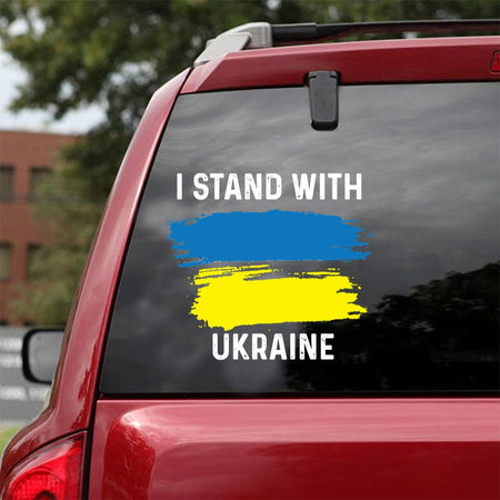 I Stand With Ukraine I Stand With Peace Sticker Car Vinyl Decal Sticker