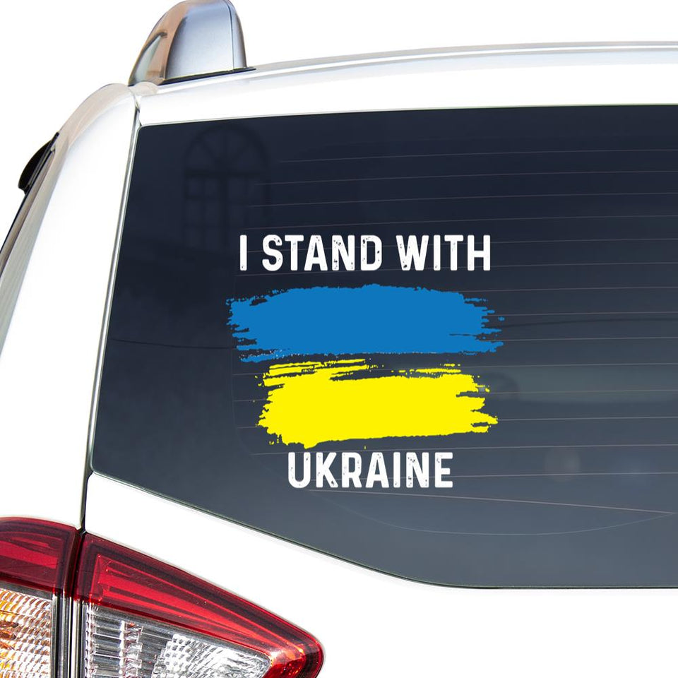 I Stand With Ukraine I Stand With Peace Sticker Car Vinyl Decal Sticker