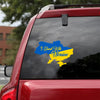 I Stand With Ukraine Map Car Vinyl Decal Sticker