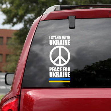 I Stand With Ukraine Peace For Ukraine Peace Love Ukraine Car Vinyl Decal Sticker