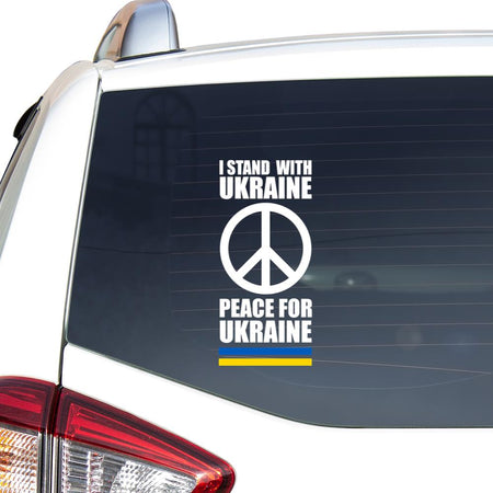 I Stand With Ukraine Peace For Ukraine Peace Love Ukraine Car Vinyl Decal Sticker
