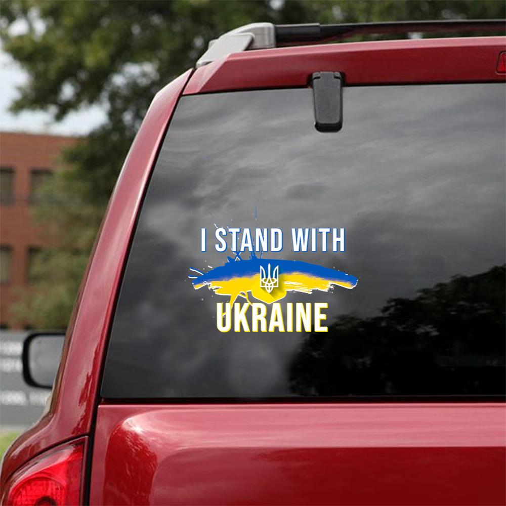 I Stand With Ukraine Peace Love Ukraine _541 Car Vinyl Decal Sticker