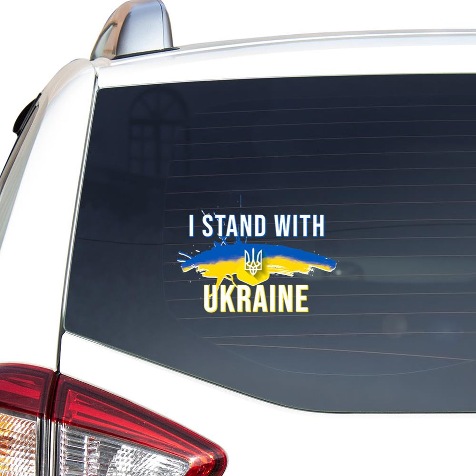 I Stand With Ukraine Peace Love Ukraine _541 Car Vinyl Decal Sticker