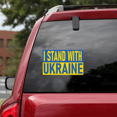 I Stand With Ukraine Premium _681 Car Vinyl Decal Sticker