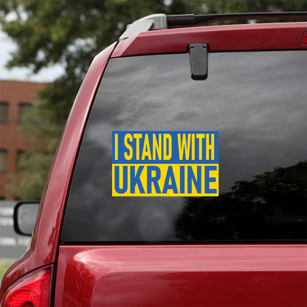 I Stand With Ukraine Premium _681 Car Vinyl Decal Sticker