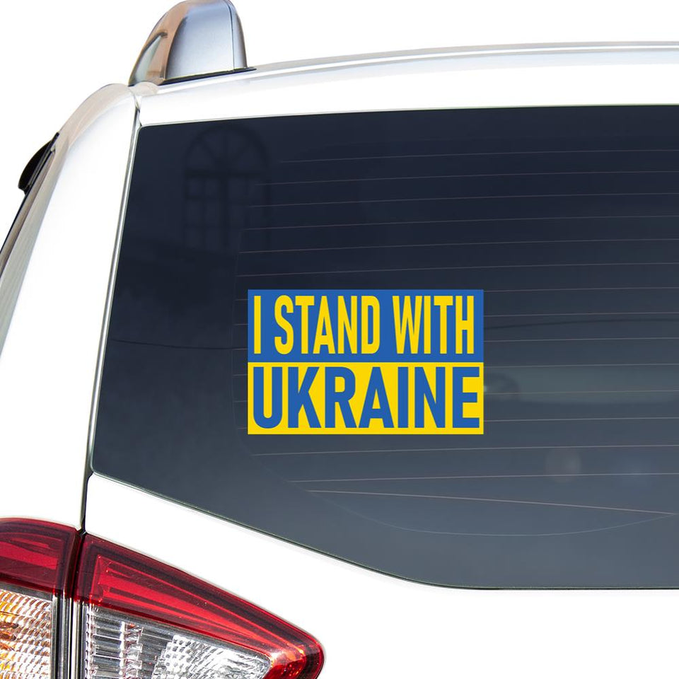 I Stand With Ukraine Premium _681 Car Vinyl Decal Sticker