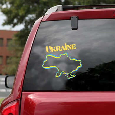 I Stand With Ukraine Premium Car Vinyl Decal Sticker