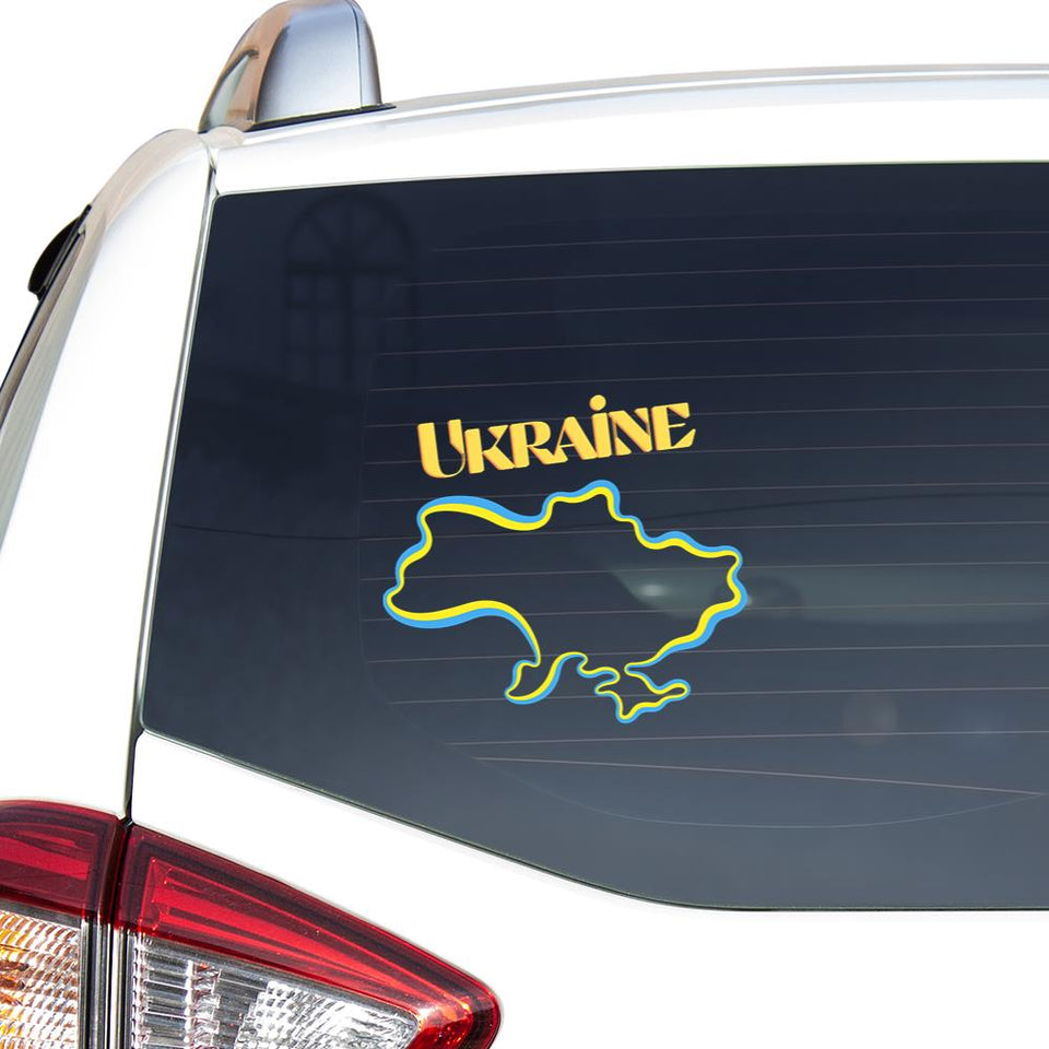 I Stand With Ukraine Premium Car Vinyl Decal Sticker