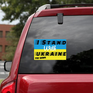 I Stand With Ukraine Solidarity No War Peace Love Ukraine Car Vinyl Decal Sticker