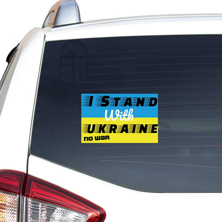 I Stand With Ukraine Solidarity No War Peace Love Ukraine Car Vinyl Decal Sticker