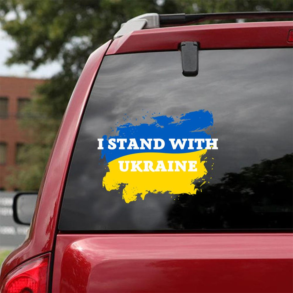 I Stand With Ukraine Sticker Car Vinyl Decal Sticker