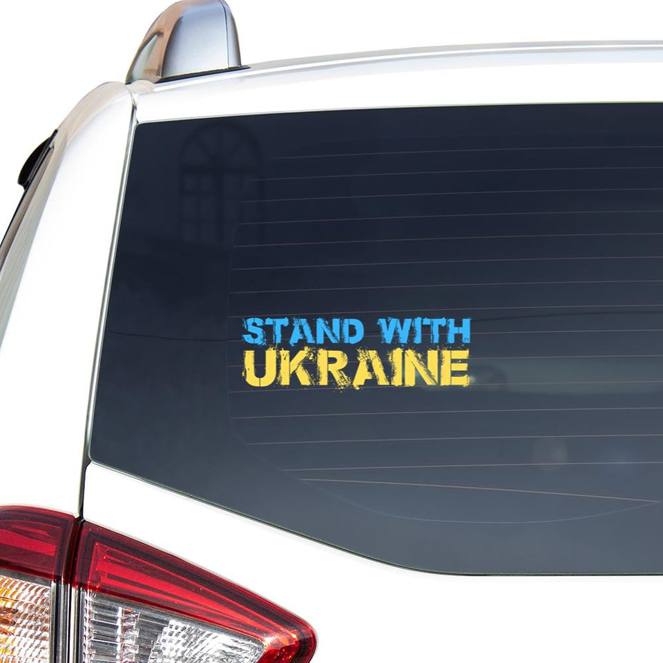 I Stand With Ukraine Support Stand Up Peace Love Ukraine Car Vinyl Decal Sticker