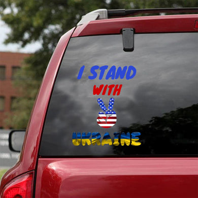I Stand With Ukraine Support The Ukraine Essential Car Vinyl Decal Sticker