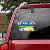 I Stand With Ukraine Support Ukraine Blue Essential Car Vinyl Decal Sticker
