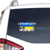I Stand With Ukraine Support Ukraine Blue Essential Car Vinyl Decal Sticker