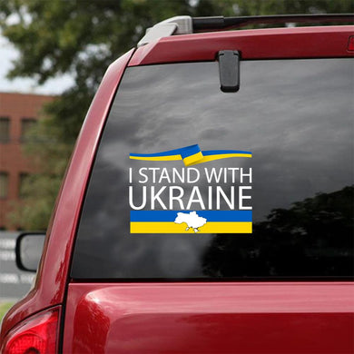 I Stand With Ukraine Support Ukraine Peace Love Ukraine _625 Car Vinyl Decal Sticker