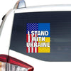 I Stand With Ukraine Ukrainian Lover Support Ukrainian American Flag Peace Love Ukraine Car Vinyl Decal Sticker