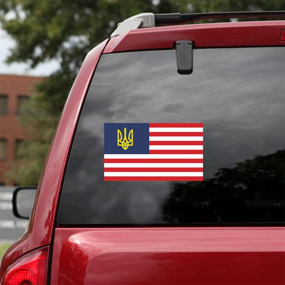 I Stand With Ukraine Usa Support Ukraine Peace Love Ukraine Car Vinyl Decal Sticker