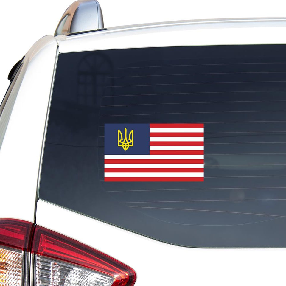 I Stand With Ukraine Usa Support Ukraine Peace Love Ukraine Car Vinyl Decal Sticker