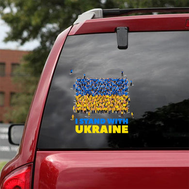 I Stand With Ukraine Car Vinyl Decal Sticker