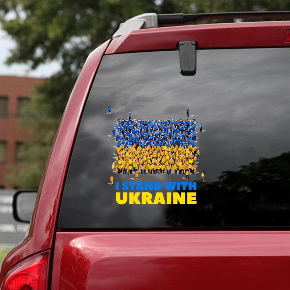 I Stand With Ukraine Car Vinyl Decal Sticker