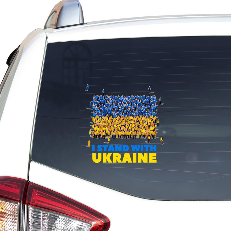 I Stand With Ukraine Car Vinyl Decal Sticker