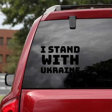 I Stand with Ukraine, Ukraine Lovers Gift, Motivational Ukraine Gift, Ukraine Support Gift Classic T Car Vinyl Decal Sticker