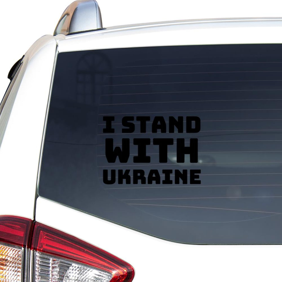 I Stand with Ukraine, Ukraine Lovers Gift, Motivational Ukraine Gift, Ukraine Support Gift Classic T Car Vinyl Decal Sticker