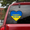 I Support Ukraine - Blue Yellow Heart Ukraine Sticker Car Vinyl Decal Sticker
