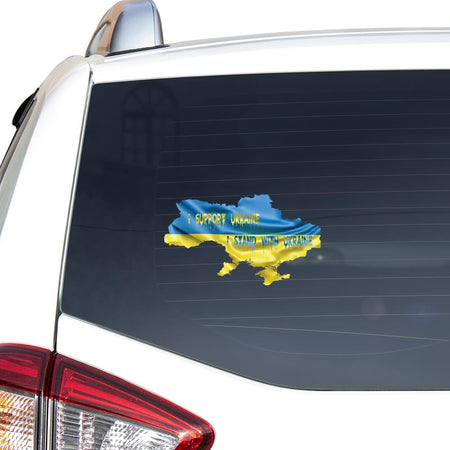 I Support Ukraine I Stand With Ukraine Peace Love Ukraine Car Vinyl Decal Sticker