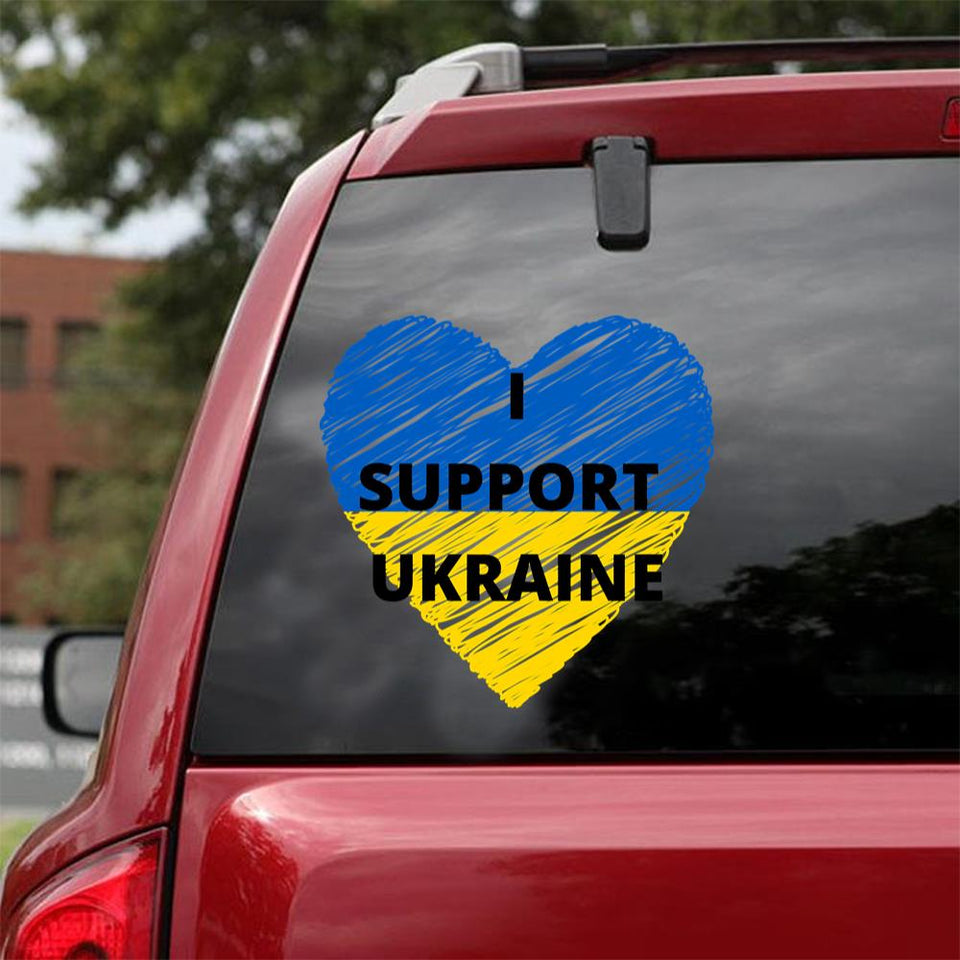 I Support Ukraine Sticker Car Vinyl Decal Sticker