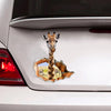 [sk0596-snf-tpa]-giraffe-crack-car-sticker-animals-lover