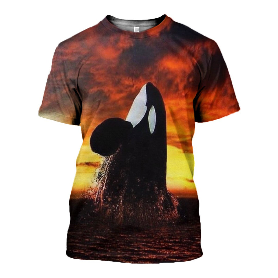 3D Printed Killer Whale Hoodie T-shirt DT040515