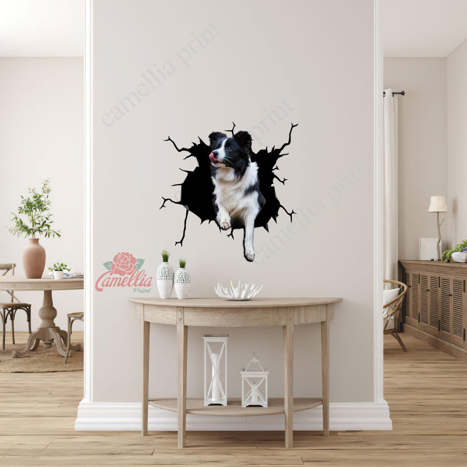 Border Collie Crack Sticker Box Your Cute Jeans Custom Decal Stickers Birthday Gift Ideas