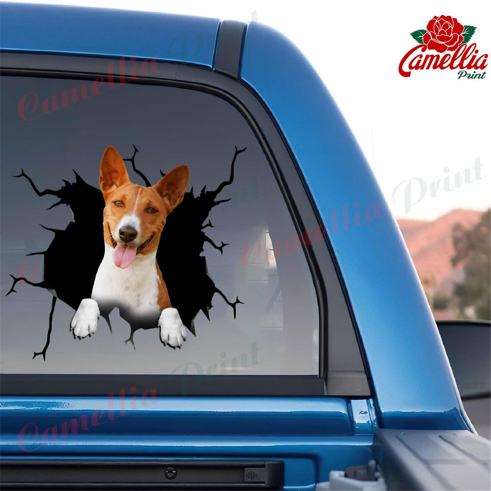 Basenji Dog Crack Decals For Walls Humor Thank You Stickers First Communion Gifts