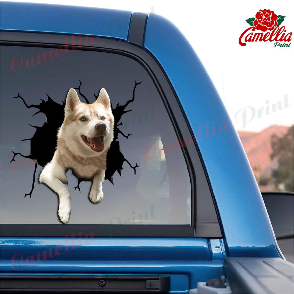 Husky Crack Sticker Custom Funny Memes Transfer Stickers Gift For Mother