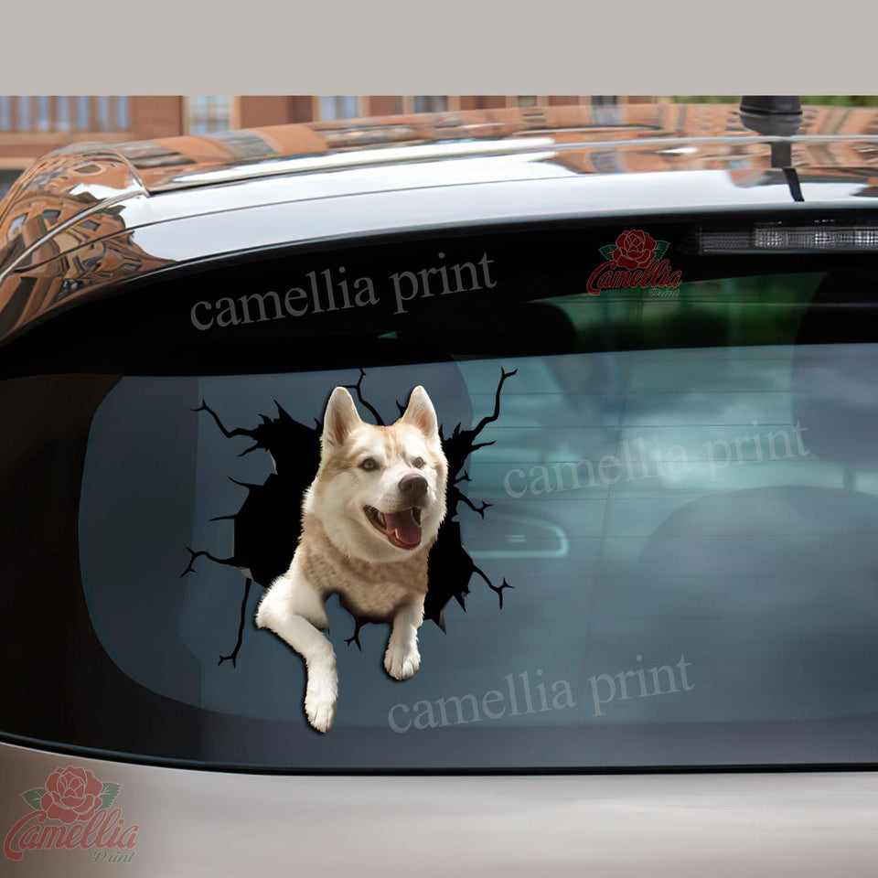 Husky Crack Sticker Custom Funny Memes Transfer Stickers Gift For Mother