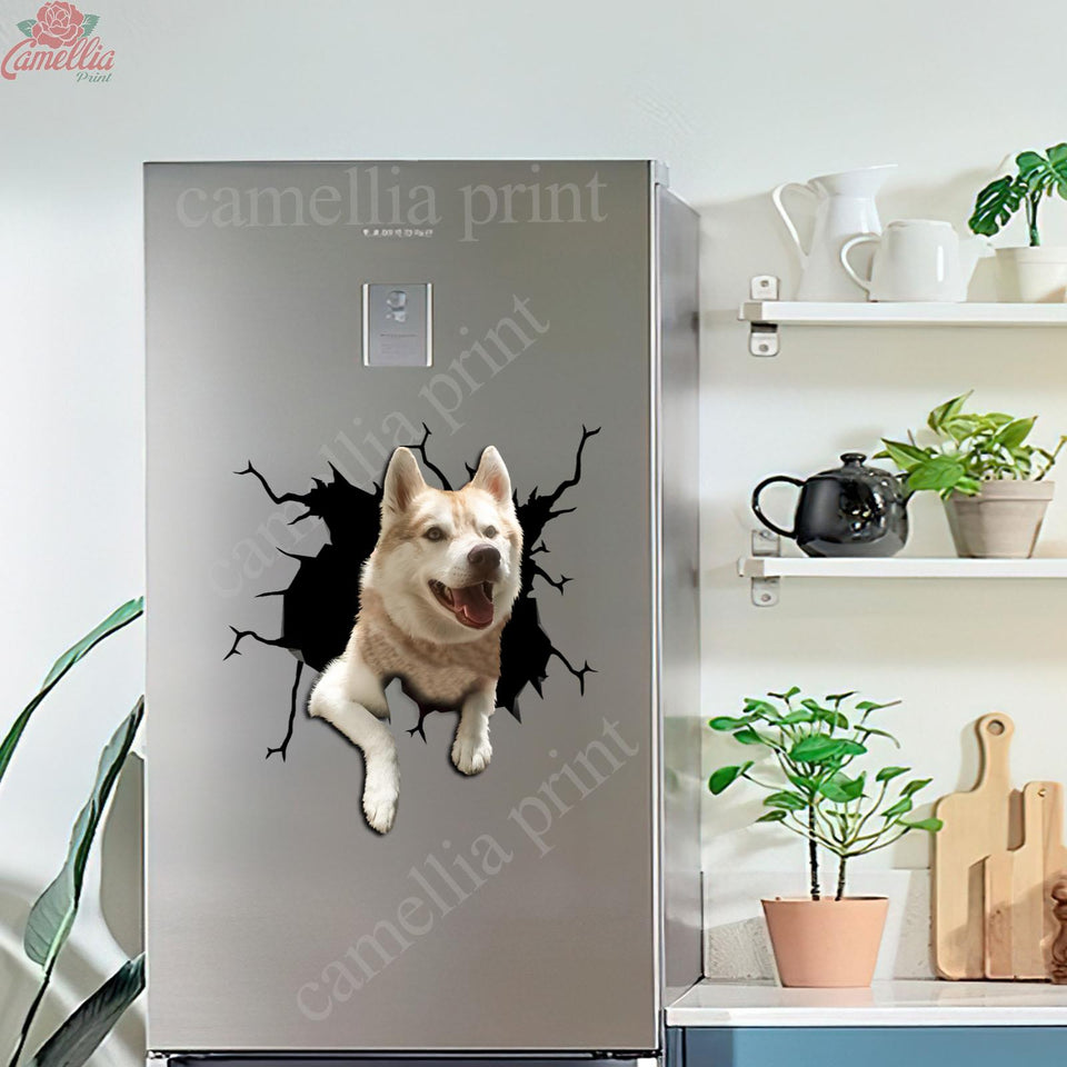 Husky Crack Sticker Custom Funny Memes Transfer Stickers Gift For Mother