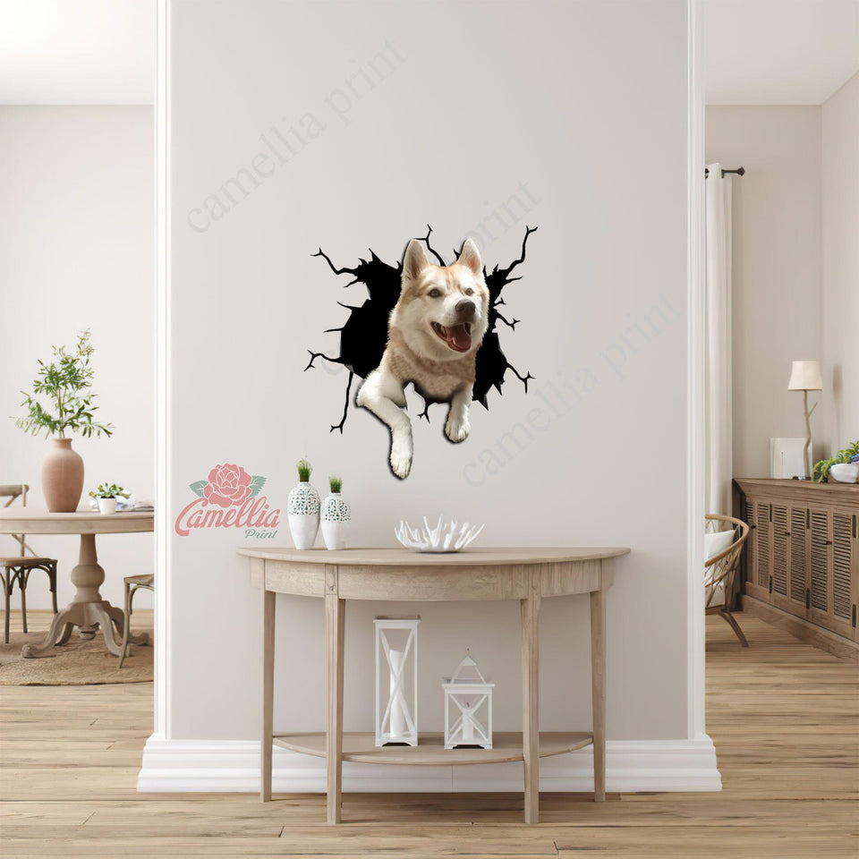 Husky Crack Sticker Custom Funny Memes Transfer Stickers Gift For Mother