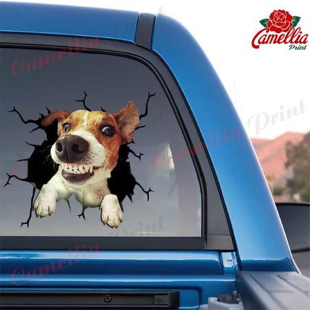 Jack Russell Terrier Crack Sticker Decals Hot Car Decal Stickers Gifts For Bakers