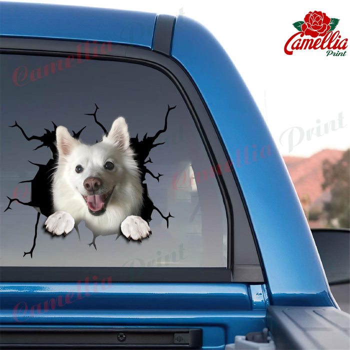 American Eskimo Crack Decal For Car Window Your Cute Jeans Dot Stickers Anniversary Ideas
