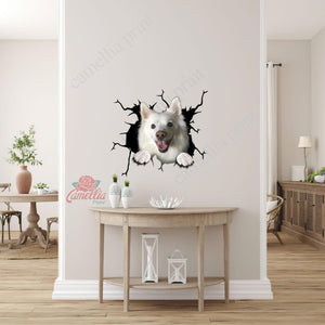 American Eskimo Crack Decal For Car Window Your Cute Jeans Dot Stickers Anniversary Ideas