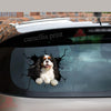 King Charles Spaniel Crack Decal For Back Car Window Funny Vinyl Letter Stickers Easter Gifts