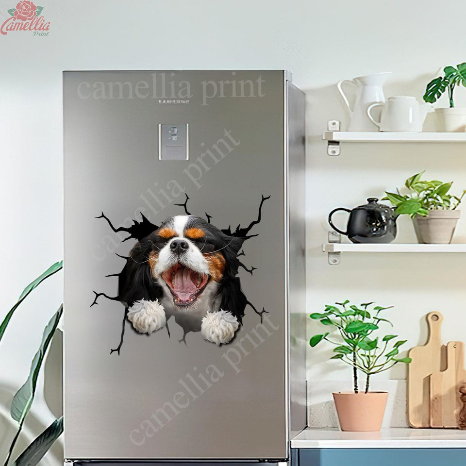 Cavalier King Charles Spaniel Crack Sticker Decals Funny Gifs Vinyl Decals For Cars Gifts For Gamers