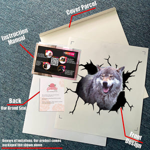 Wolf Crack Sticker Box Fun Custom Sticker Maker Gifts For Sister In Law