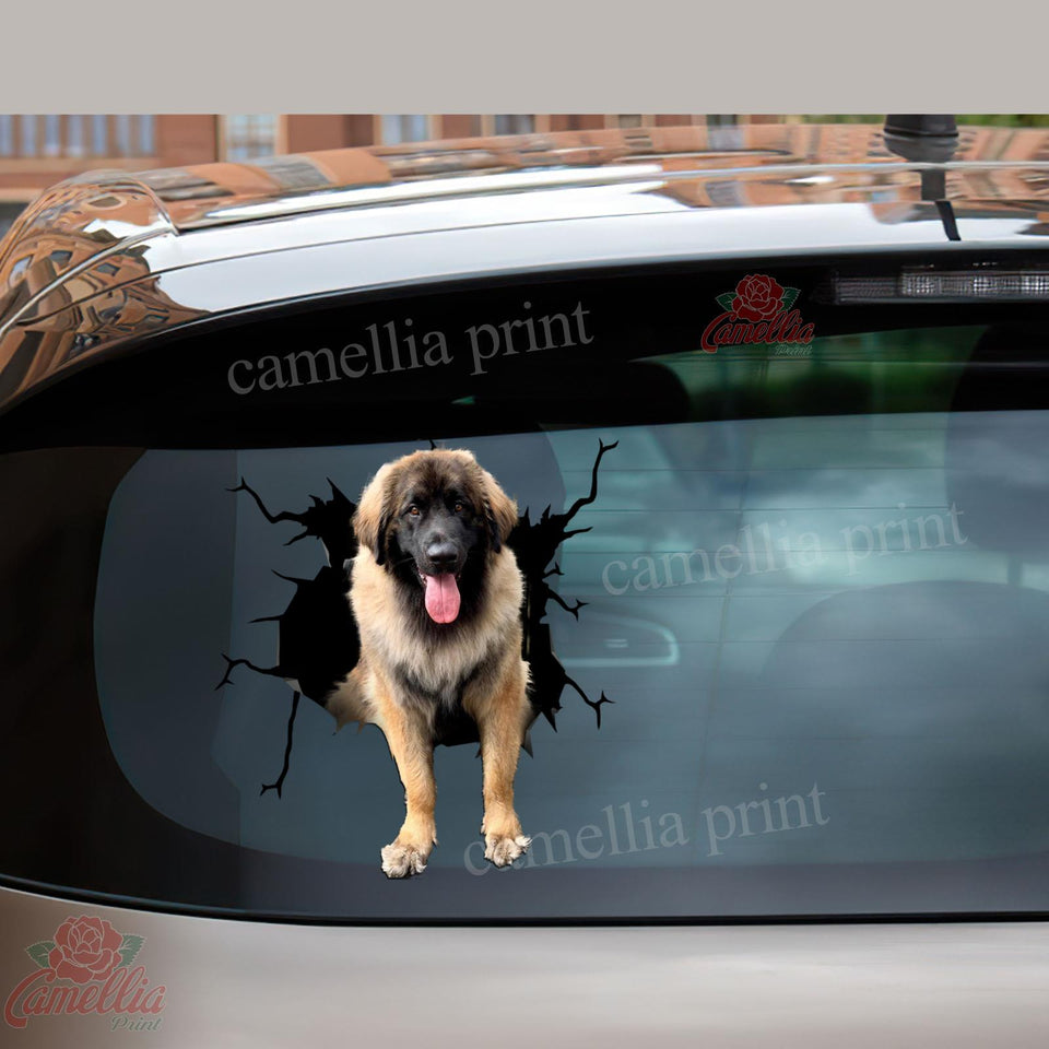 Leonberger Crack Sticker Decals Cute Vinyl Stickers For Cars Fathers Day Gifts 2021