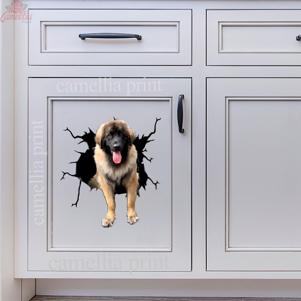Leonberger Crack Sticker Decals Cute Vinyl Stickers For Cars Fathers Day Gifts 2021