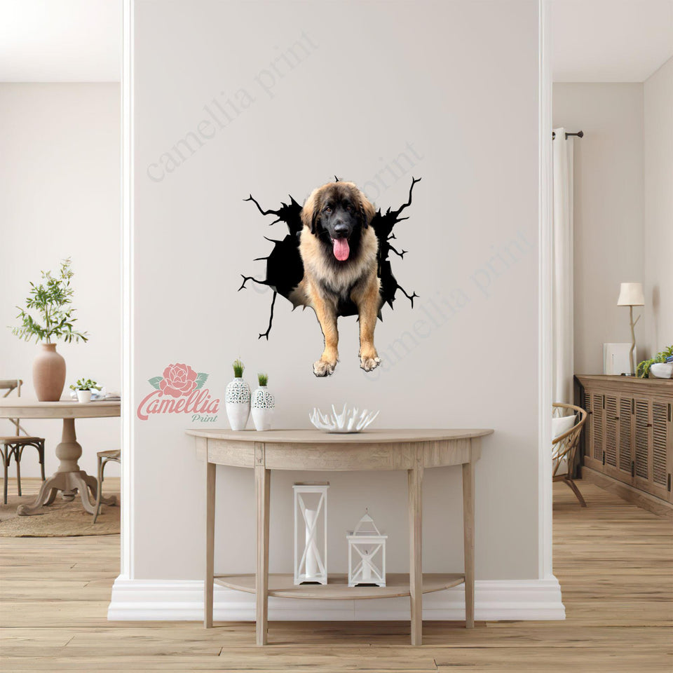 Leonberger Crack Sticker Decals Cute Vinyl Stickers For Cars Fathers Day Gifts 2021